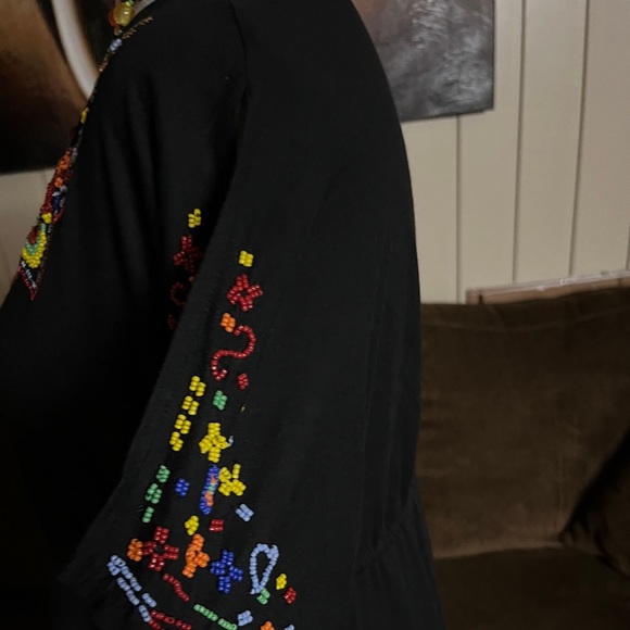 RXB~ Boho Multi-Color Beaded Size Large Dress - Picture 11 of 16